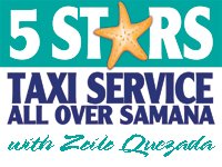 Taxi Service in Samana. Professional Taxi Service in the Town of Samana, Transfer to and From Samana Airport El Catey and All Airports in Dominican Republic. Taxi Service for Private Tour all over Samana Peninsula. Samana Taxi Service to Las Terrenas and Las Galeras in Dominican Republic.